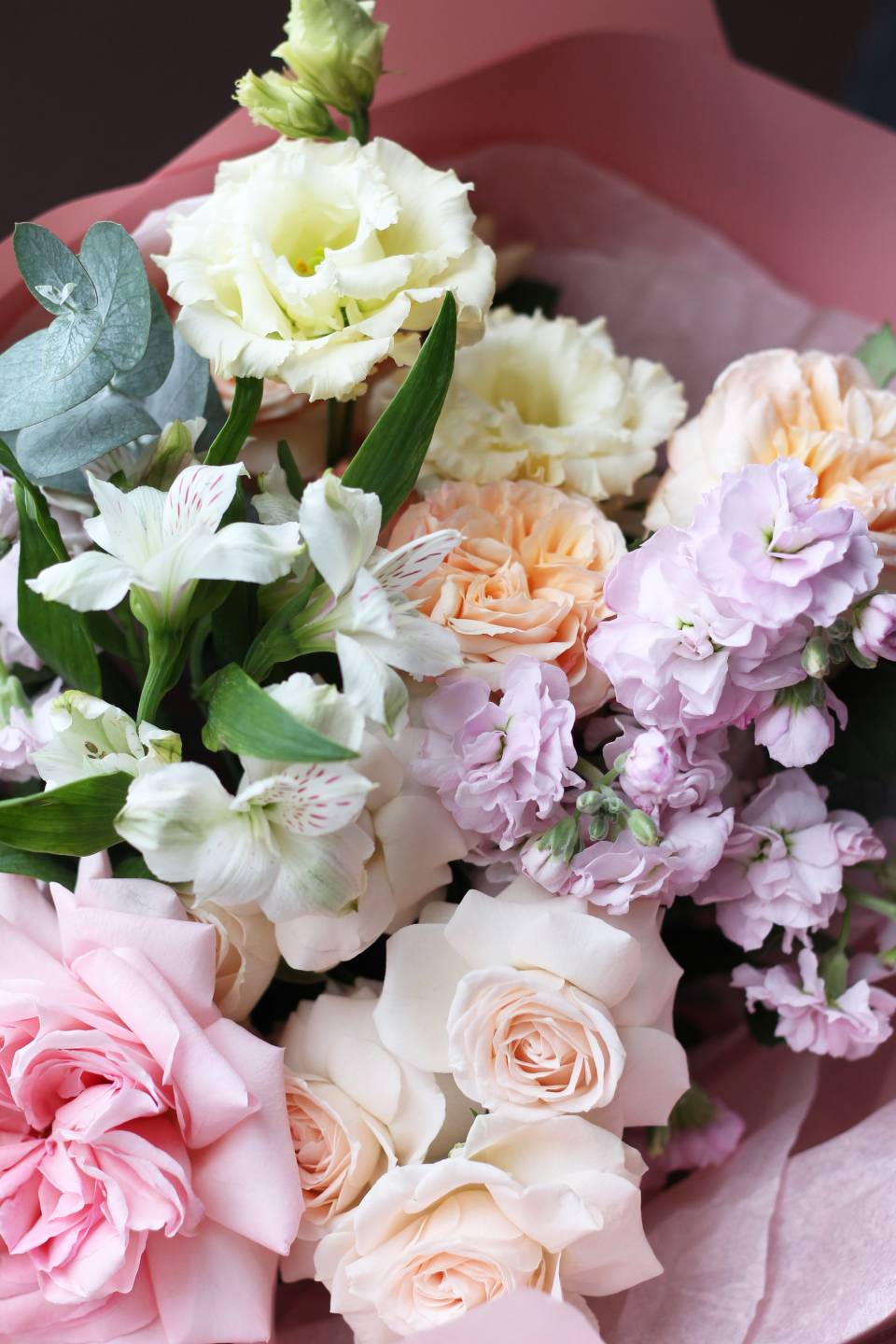 Букет Мерцание - с добавлением зелени