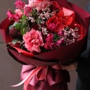 Букет Утонченность - с добавлением зелени - миниатюра 