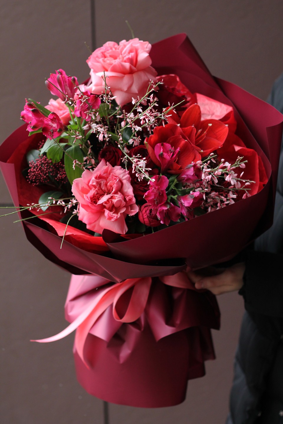 Букет Утонченность - с добавлением зелени