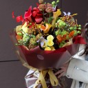 Букет Бруния - с добавлением зелени - миниатюра 