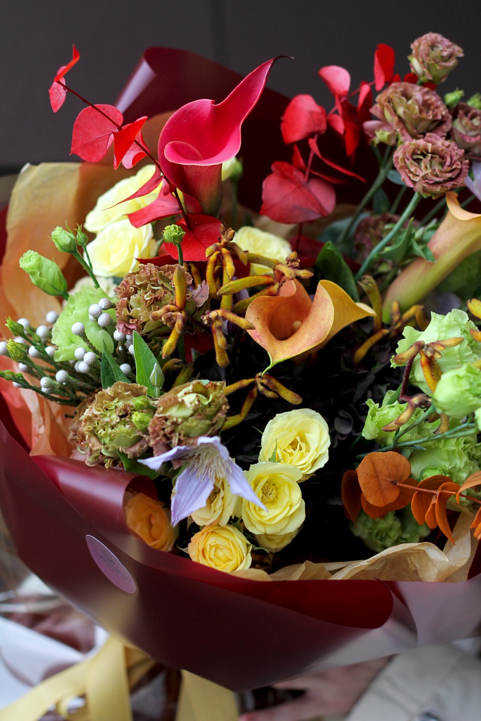 Букет Бруния - подарочное оформление