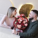 Букет Kiss Me - с добавлением зелени - миниатюра 