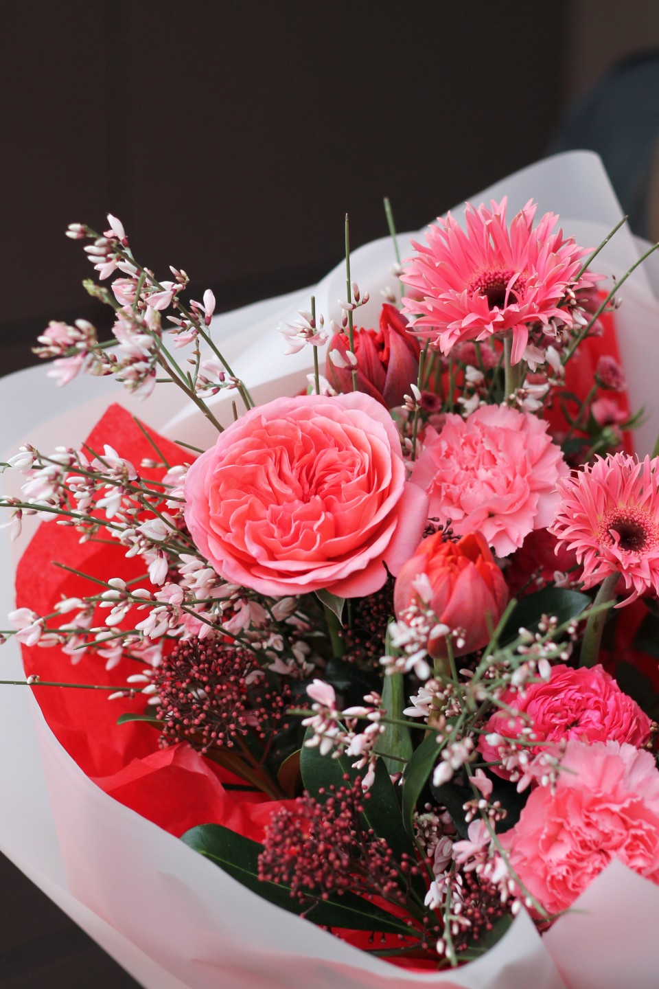 Букет Восхождение - с добавлением зелени