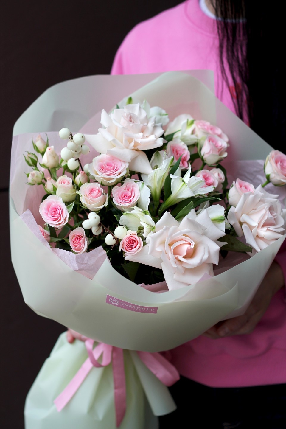 Букет Звёздочка - с добавлением зелени