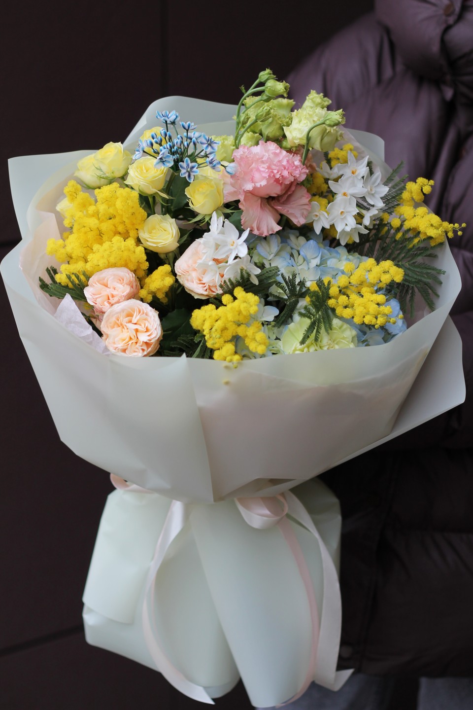 Букет Озеро Комо - с добавлением зелени