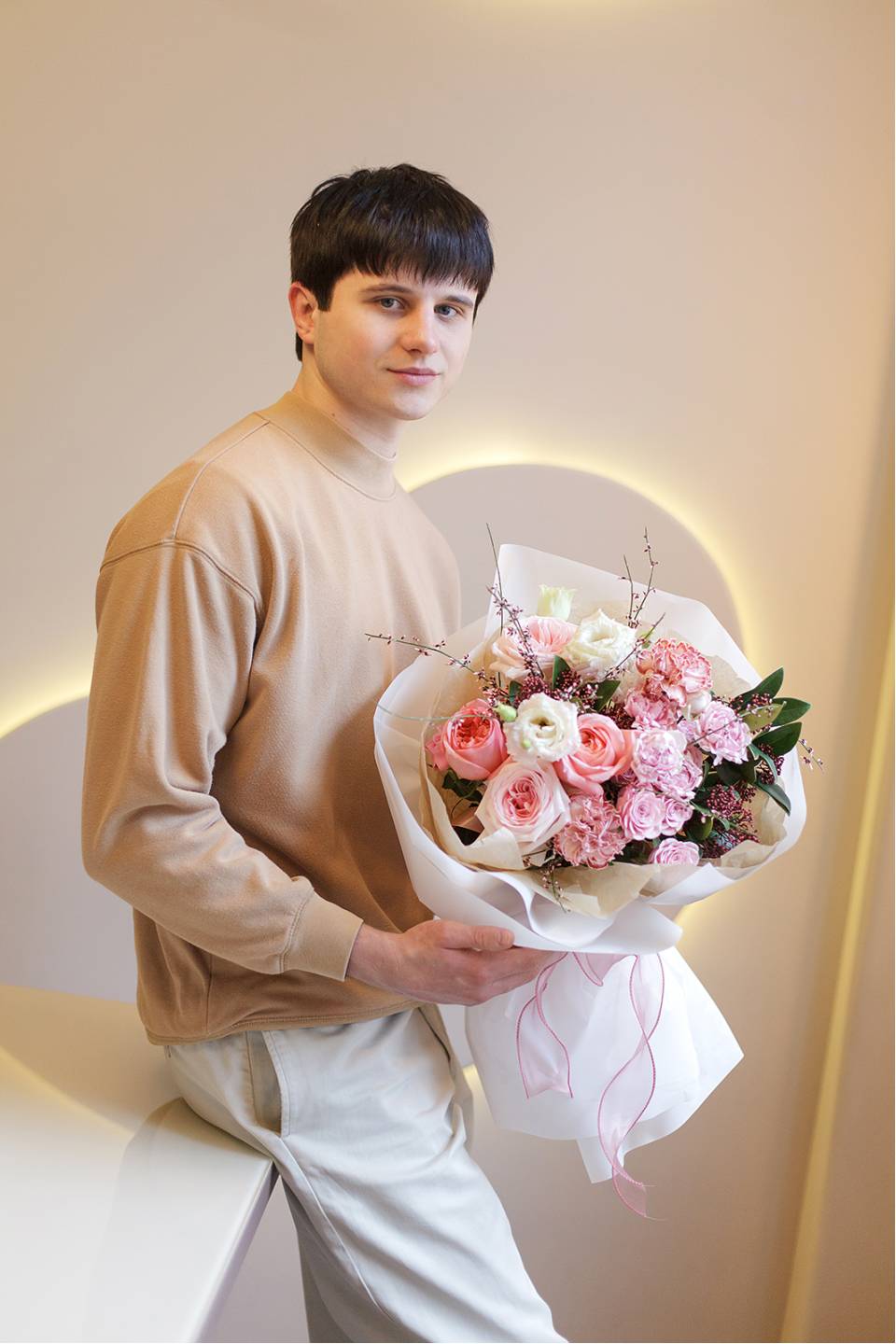 Букет I Dream of You - с добавлением зелени