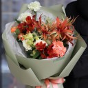 Букет Стейси - с добавлением зелени - миниатюра 