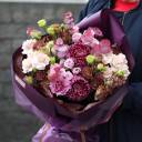 Букет Бостон - с добавлением зелени - миниатюра 