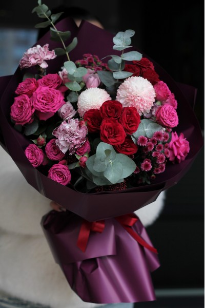 Букет "Рубиновый Жемчуг"