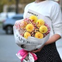 Букет Моншери - с добавлением зелени - миниатюра 