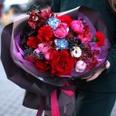 Букет Ехtravagant - с добавлением зелени - миниатюра 