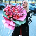 Букет "Волшебство" - с добавлением зелени - миниатюра 