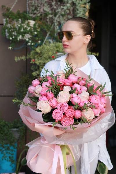 Букет "Розовый плюш"
