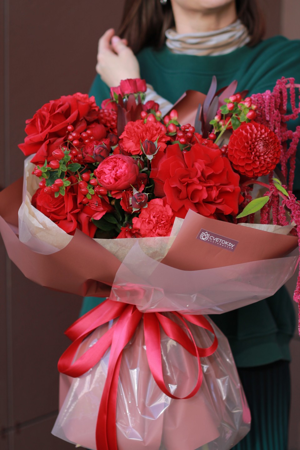 Букет Жгучий красный - с доставкой по Минску