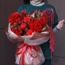 Букет Жгучий красный - быстрая доставка в Минске - миниатюра