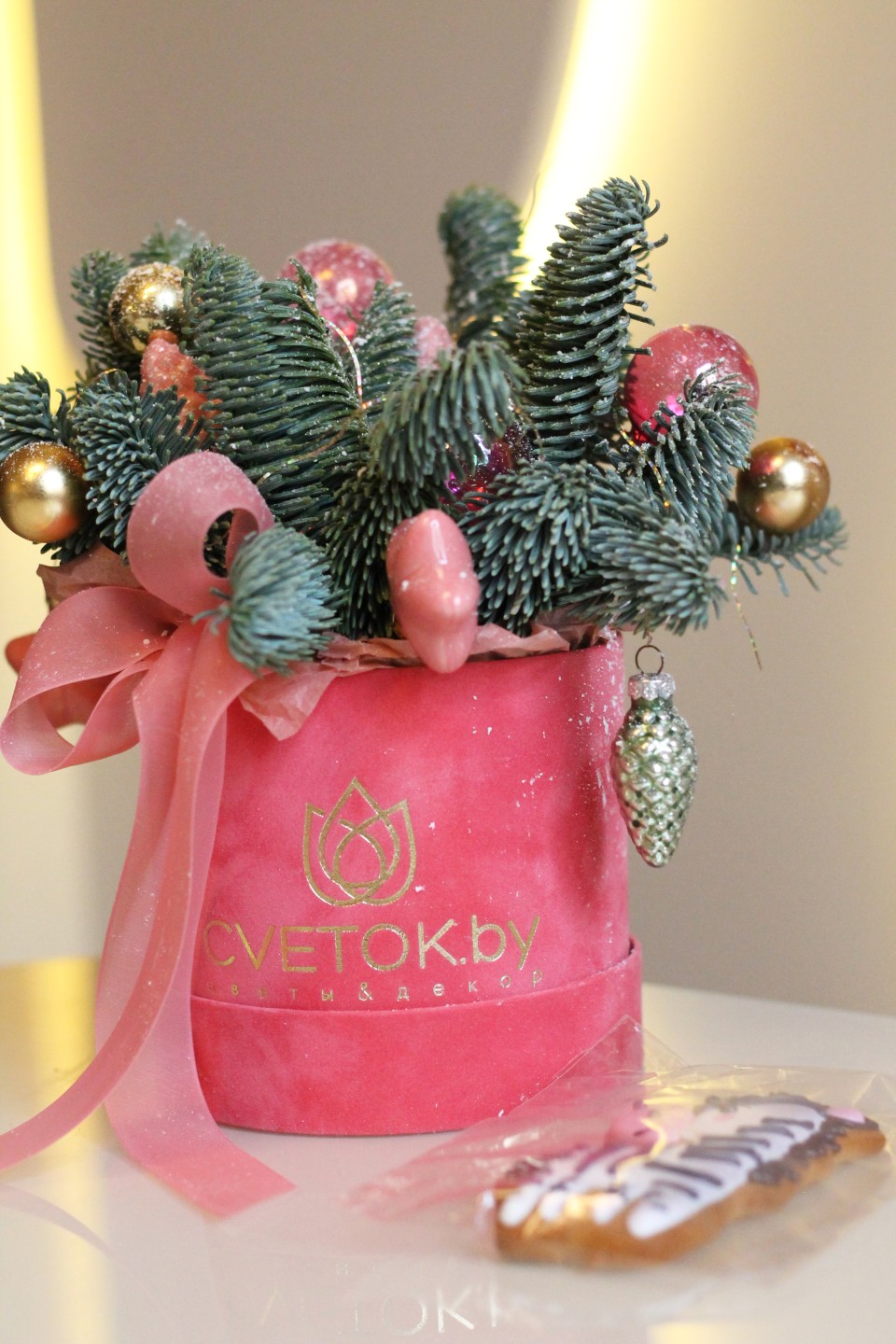 Новогодняя композиция Рождественская палитра - с доставкой по Минску