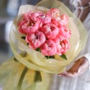 Букет пионов Корал - с доставкой по Минску - миниатюра