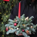 Новогодняя композиция Искусство праздника - с добавлением зелени - миниатюра 