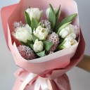 Букет Эмилия - с добавлением зелени - миниатюра 