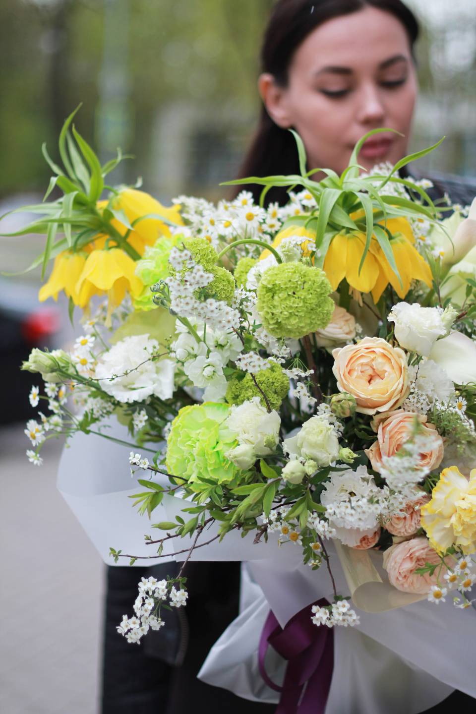 Букет Дива - с добавлением зелени