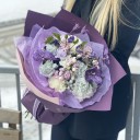 Букет Алхимия чувств - с добавлением зелени - миниатюра 