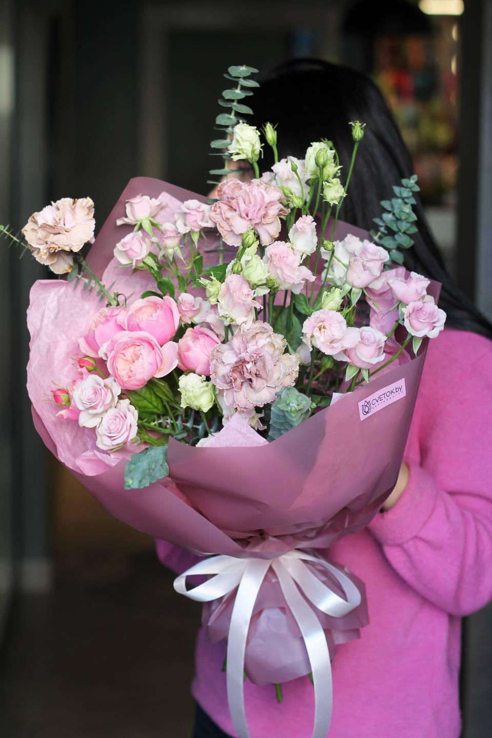 Букет Ронни - с добавлением зелени