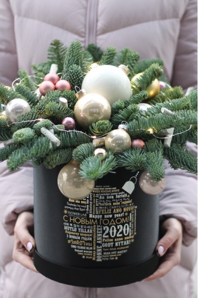 Коробочка Новогодняя "Золотая пудра"