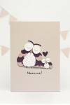 Открытка "Мама" с совушками