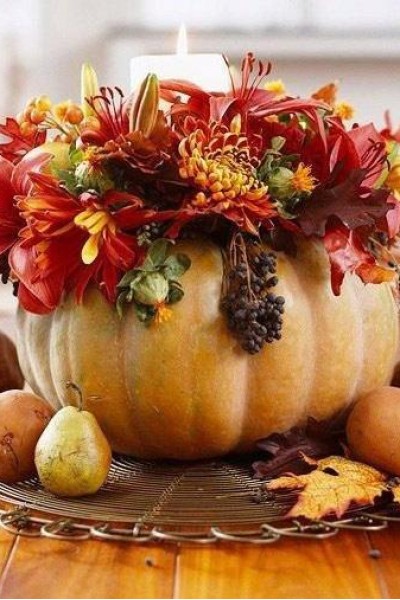 Композиция "Праздничная тыква" №1