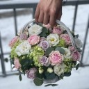 Корзина цветов Воздушный поцелуй - подарочное оформление - миниатюра