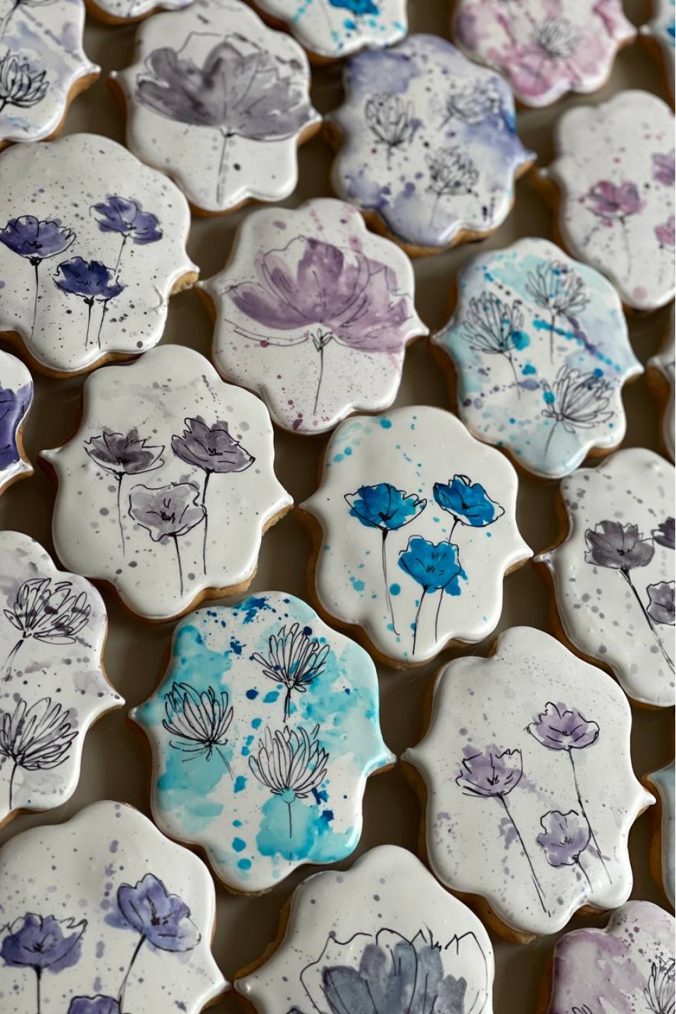 Пряники с акварельной росписью