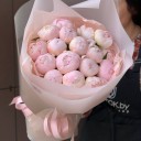 Букет из 17 нежно-розовых пионов - миниатюра
