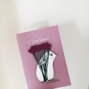 Открытка С Днем Рождения с букетом - миниатюра