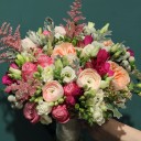 Букет невесты Глория - с добавлением зелени - миниатюра 