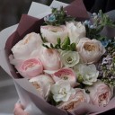Букет из пионовидных роз Прикосновение нежности - миниатюра