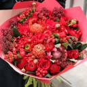 Букет  Марго - с добавлением зелени - миниатюра 