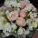 Цветы в коробке Калла и гиацинт - с добавлением зелени - миниатюра 