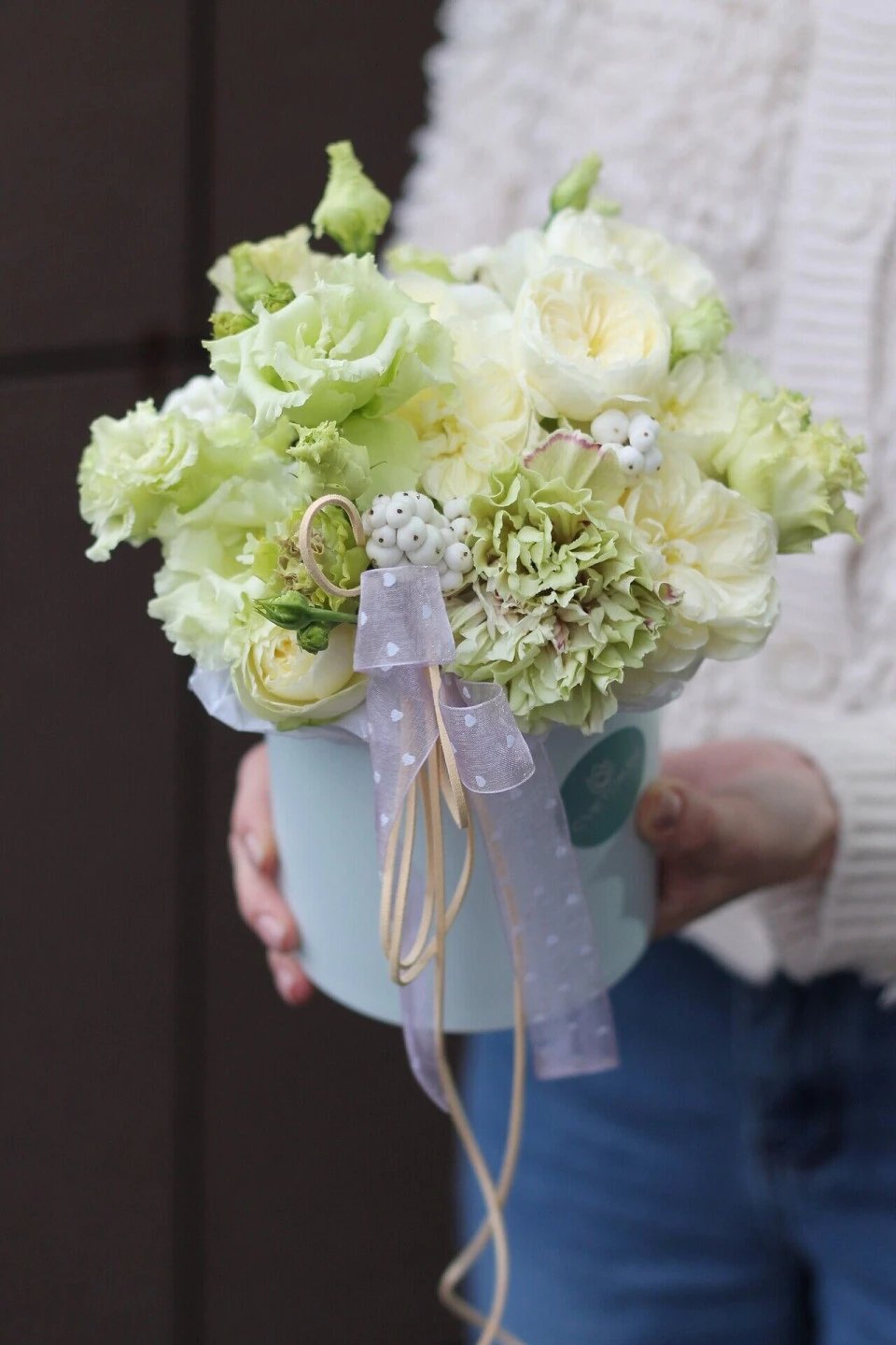 Коробочка Нежное Чувство - с добавлением зелени