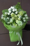 Букет с гвоздиками и альстромериями "Амазония"