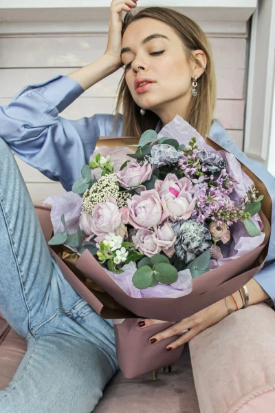 Букет "Сиреневая планета"