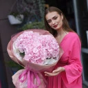 Букет из розовых гортензий Облако нежности - миниатюра