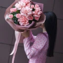 Букет Теплая улыбка - с добавлением зелени - миниатюра 