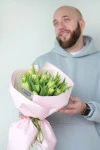 Букет из тюльпанов "Лаймовый Крем"