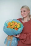 Букет из оранжевых тюльпанов "Гавайский Океан"