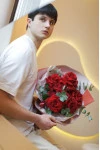 Букет с красными французскими розами "My Love"