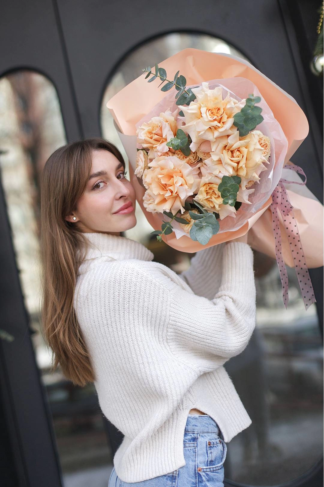 Букет роз на День святого Валентина